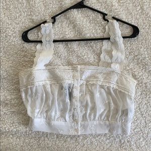 White crop top